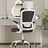 Mimoglad Office Chair, High Back Ergonomic Desk Chair with Adjustable Lumbar Support and Headrest, Swivel Task Chair with flip-up Armrests for Guitar Playing, 5 Years Warranty (Modern, Black)