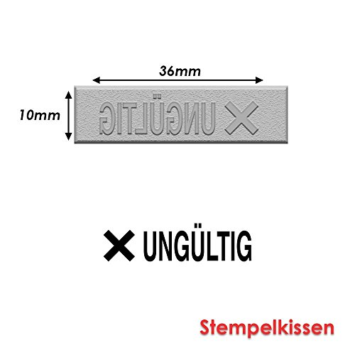 Briefmarke Gummi für Stempel Stempelkissen 40 x 10 mm Text...