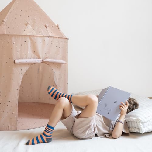3 Sprouts Spielzelt für Kinder – Indoor Tippi Kinderzelt für Spiel und Spaß im Kinderzimmer, Kinder Zelte für Zimmer - Terrazzo Ton