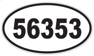 US Decal, Inc. Number 56353 Oval Sticker