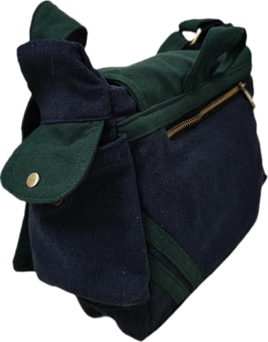 Image of ROUGH CANVAS COTTON MESSENGER BAG /BRASS ZIPPER CLOSURE /HANDMADE /ANTIQUE /VINTAGE /ECO LOVELY /UNISEX /SUSTAINABLE /HIGHLY DURABLE /WASHABLE /NATURAL