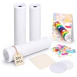 NOLITOY Kaleidoscope Kit for Kids, Blank DIY Paper Craft, White 3 Pack