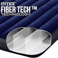INTEX Classic Downy Luftbett 2 Personen 137×191×25cm max 272kg (64758) | Aufblasbares Luftbett, 25 cm Liegehöhe, Fiber-Tech Konstruktion für gleichmäßigen Halt, samtweich beflockte Oberseite – Ansicht 7