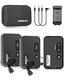 Wireless Lavalier Microphone System 2.4GHz with 1 Receiver 2 Transmitters for DSLR Cameras, Camcorders, iPhone, Teaching, Preaching and Public Speaking