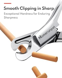 HomeRunPet Tagliaunghie Gatto in Acciaio Martensitico, Sicure e Solide Taglia Unghie Professionali per Gatti Piccoli Cani con Lama Affilata, Impugnature Antiscivolo, Facili per la Cura Unghie a Casa