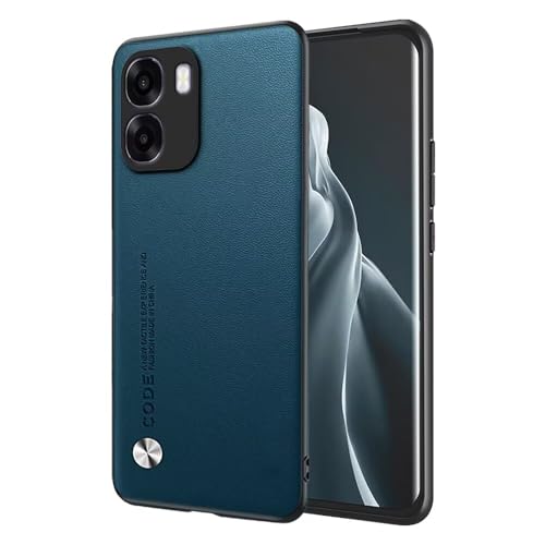 EASSGU Custodia per OPPO A6X / OPPO A6K (6.75' Inches), Cover per Telefono in Stile Business con Retro in PU Pelle - Zaffiro