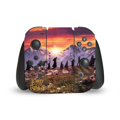 Head Case Designs Offizielle The Lord of The Rings The Fellowship of The Ring Gruppe Grafik Kunst Vinyl Haut Gaming Aufkleber Abziehbild Abdeckung kompatibel mit Nintendo Switch Joy-Con Controller