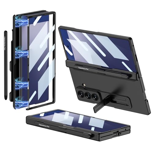 Coque Z Fold 7 magnétique 5G 2025 étui protection écran et charnière noir