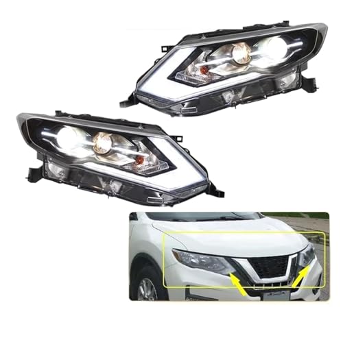 Ensemble de phares pour Nissan X-Trail solution pour optique gauche opaque - 5
