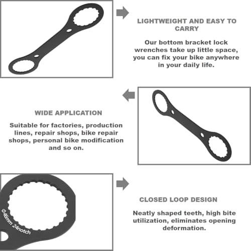 Bottom Bracket Wrench for Mountain Bike Aluminum Alloy Multifunctional BB Wrench Tool for Bike Repair - Image 3