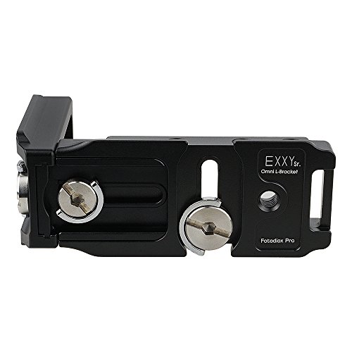 Exxy Omni Sr. Universal L-Bracket For Most Dslr Cameras (Canon, Fuji, Nikon, Olympus, Panasonic, Pentax, Sony) - All Metal Black Camera Hand Grip For Acra Swiss Or Arca Swiss-Type Quick Releases #TOP5