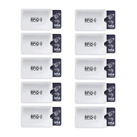 10 Pcs/Set Aluminum Anti RFID Reader Blocking Bank Credit Card Holder Protection New RFID Card Sleeve Cover