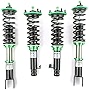 Rev9 R9-HPX-1123_1 Hyper-Street ONE Adjustable Coilovers Lowering Kit, 32 Damping Levels, Compatible With Honda Accord (CP2) 2008-12