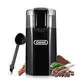 Gevi 150W Stainless Steel Blade Grinder for Coffee Espresso Latte Mochas, Noiseless Operation，Coffee Bean & Spice Grinder with 60g Large Grinding Capacity. GECGI140-U-2B