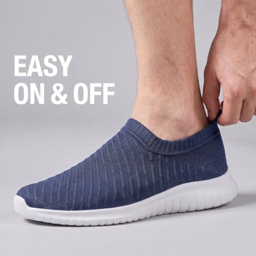 Image of TIOSEBON Men's Slip On Walking Shoes Arch Support Knit Mesh Lightweight Casual Comfortable Gym Workout Running Tennis Travel Standing Sneakers
