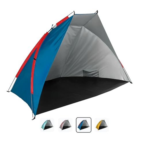 AQUASTIC Strandzelt Concielo Leichtes Kompaktes und Schützendes Zelt mit UPF 50 120x210x120 cm aus Strapazierfähigem Polyester und Glasfaser Ideal für den Strand Farbe Blau