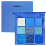 Royal Blue Glitter Eyeshadow Palette for Women - Highly Pigmented, Long-lasting Waterproof Makeup with Shimmer & Matte Eyeshadow - Perfect for Highlighting Your Eyes