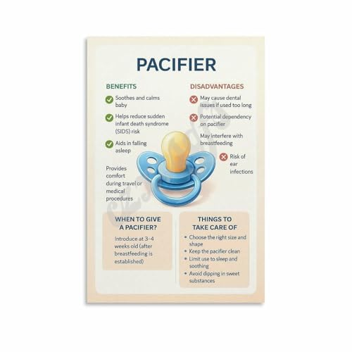 Pacifier Pros And Cons Guide Poster Benefits And Risks Guide