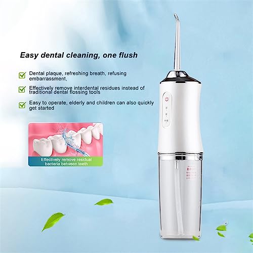 FiTspi 220ml Oral Irrigator Cordless Dental Water Flosser for Teeth Cleaning 3 Pressure Mode 4 Jet Tip IPX7 Waterproof - Image 4