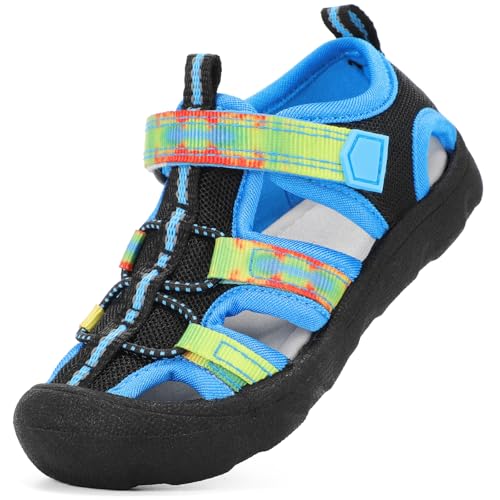 Image of Wide Toe Box Toddler Sandals Water Shoes Boys Girls Quick Dry Summer Beach