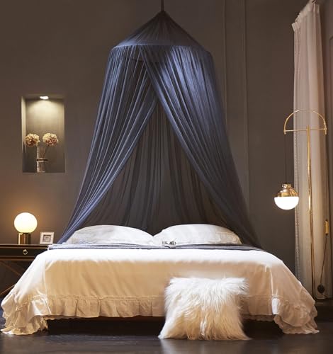 ZIQINPSQ Premium Moskitonetz Baldachin Rund 228x58 cm - Für Doppelbett,...