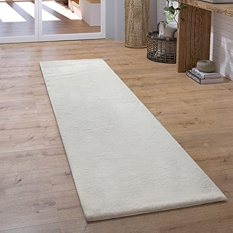 Paco Home Teppich Läufer Hochflor Wohnzimmer Flur Flauschig Schlafzimmer Fell Kunstfell Modern Fellimitat Einfarbig Cover