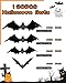 120pcs Halloween Bats Decorations Outdoor Indoor, Halloween Party Supplies, 3D Bat Stickers for Wall Window Home Kitchen Scary Decor (4 Sizes, Black)