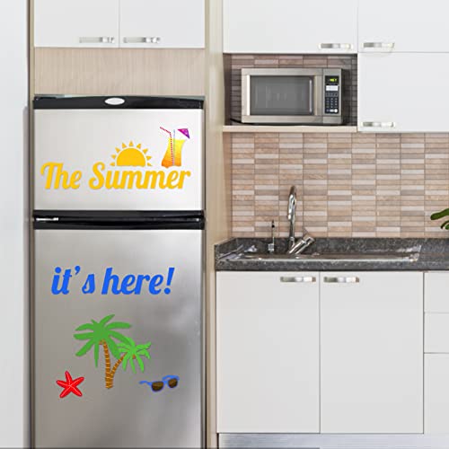 12 Pcs Summer Decorative Garage Door Decoration Outdoor Magnetic Stickers Beach Party Magnets Decal Refrigerator Stickers Party Decor Supplies For Holiday Diy Decor #TOP5