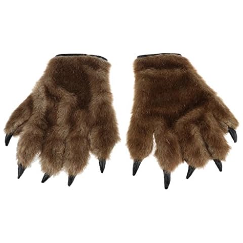 EBTOYS Hairy Hands Animal Paw Gloves Werewolf Wolf Bear Monster Costume Accessories Cover