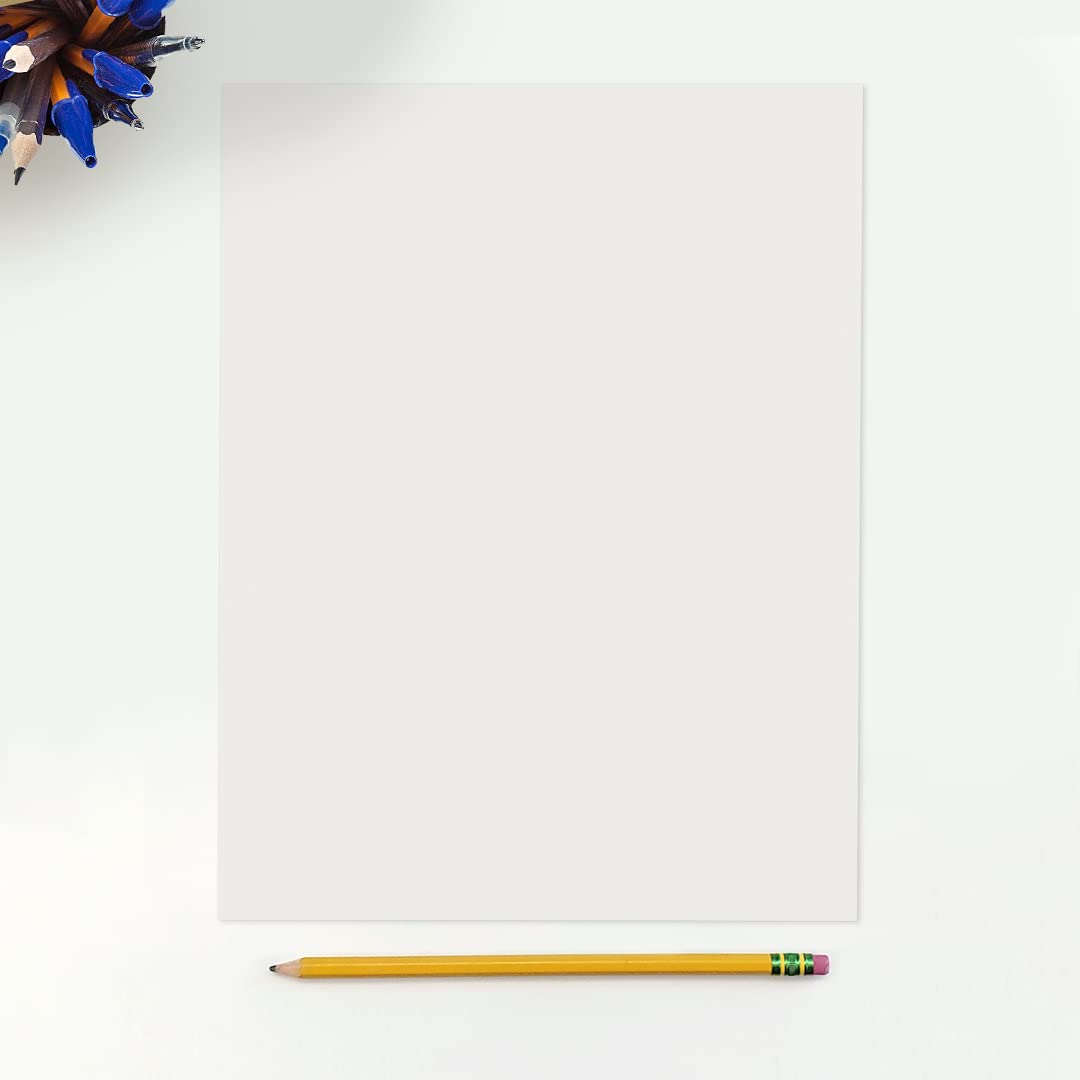 LUXPaper Papel de 8.5 x 11 pulgadas | Tamaño carta | Blanco natural | 32 libras (Texto de 80 libras) | 100% algodón | 50 unidades
