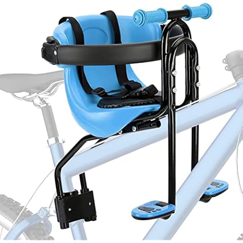FORTOP Bicycle Baby Kids Child Front Mount Seat USA Safely Carrier with Handrail (Blue) Cover