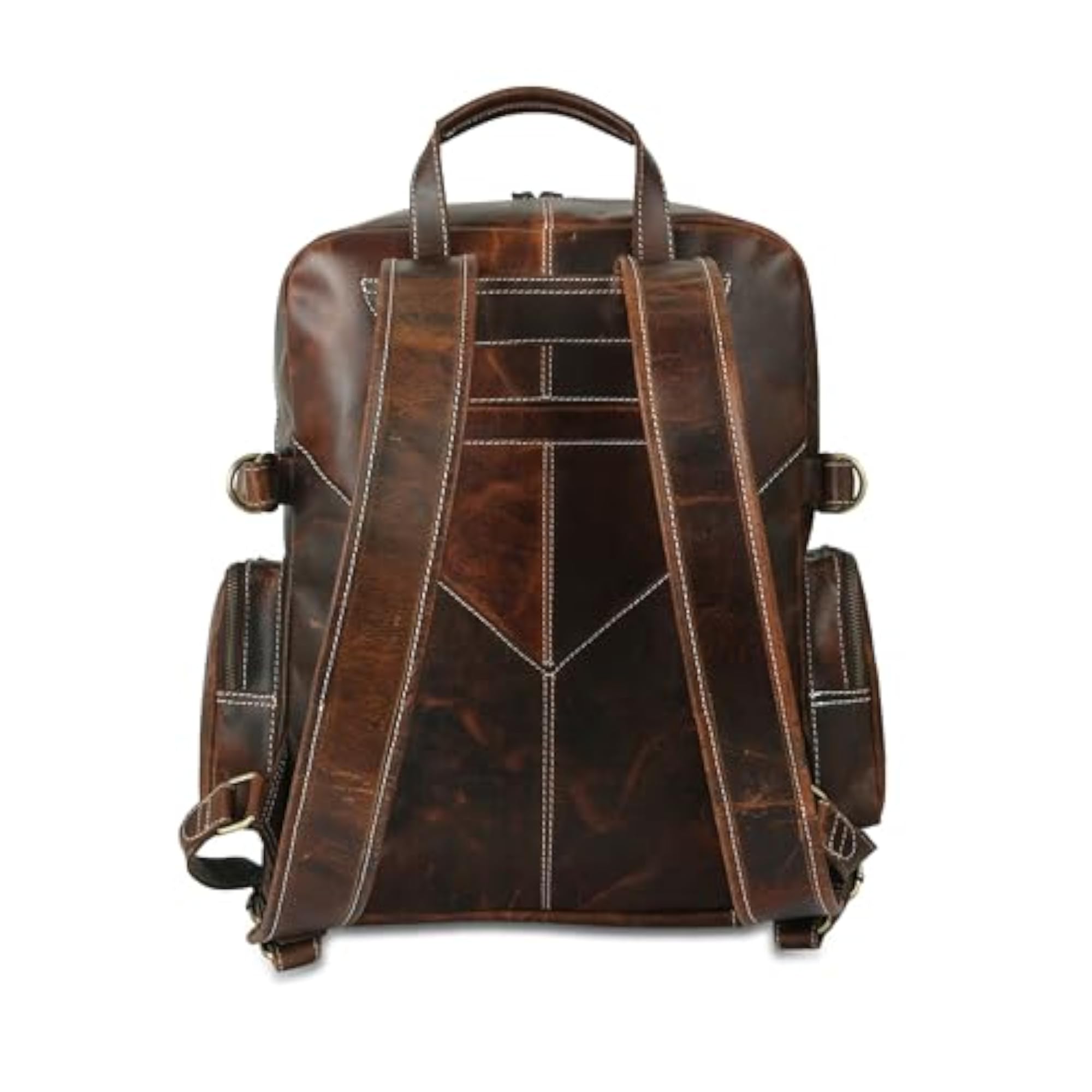 Genuine Leather Laptop Backpack Shoulder Rucksack, Stylish Unisex Design