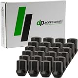 DPAccessories Black Lug Nuts | Compatible Replacement for Dodge-Jeep-RAM | 6509422AA | Factory/OEM Wheels Only | Set of 24 | LCB3D8HEOBK04024