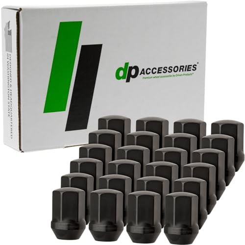 DPAccessories Black Lug Nuts | Compatible Replacement for Dodge-Jeep-RAM | 6509422AA | Factory/OEM Wheels Only | Set of 24 | LCB3D8HEOBK04024