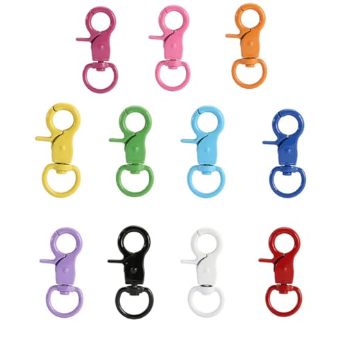 22 Portachiavi Con Moschettone, Gancio A Moschettone, Piccolo, Per Portachiavi Auto, In Acciaio Inox, Mini Carabiner (22)