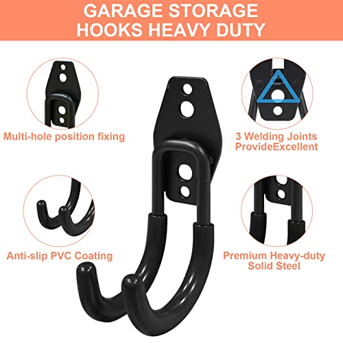 image for Sulishang 16 Pack Garage Hooks Heavy Duty, Utility Steel Garage Storag