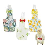 Couches Pour Oiseaux,Nettoyable Et Protectrice - 3 Couches Lavables Avec Harnais Pour Oiseaux,Pour Perruches, Gris Du Gabon, Cacatoès, Conures, Perroquets, Canaris