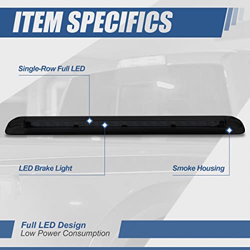 Lâmpada de freio traseira LED 3ª terceira luz de freio compatível com Chevy Blazer S10 Tahoe GMC Jim