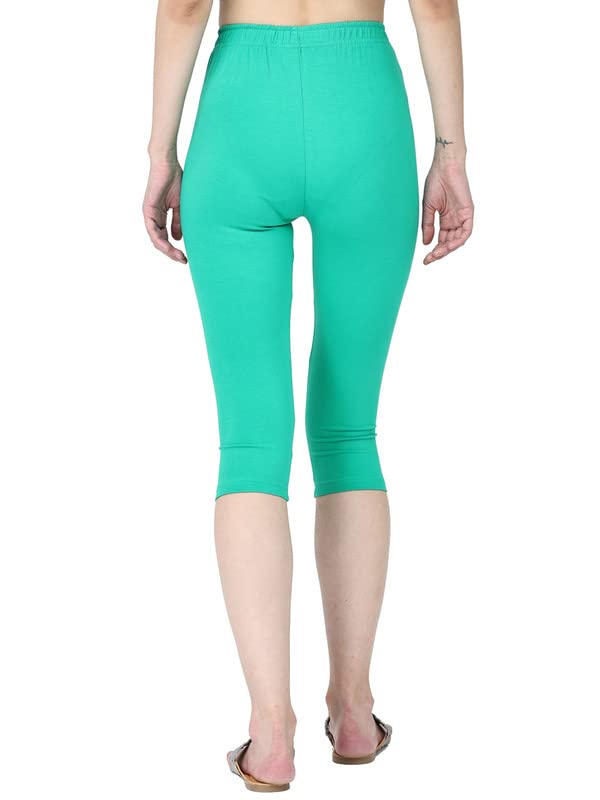 Image of Robinbosky Premium Stretchable Cotton Capri Legging for Women | Suitable for Formal wear & Casual wear | High-End Elastic Makes. The Leggings Squat Proof and Durable for Travel, Yoga, & Workout.