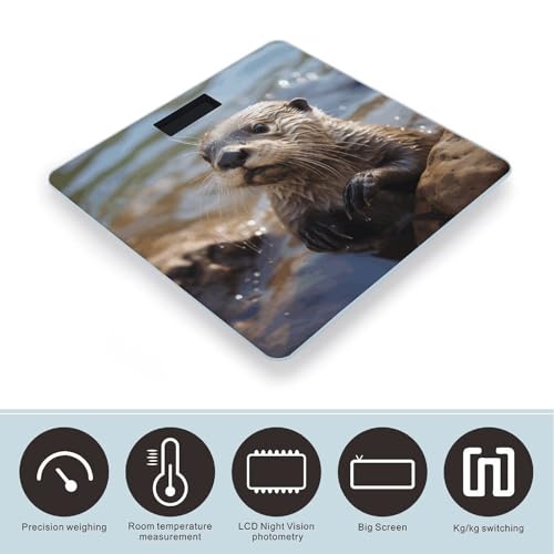 Báscula digital Otter Playing in The Water hasta 180 kg miniatura 3