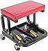 qiuqiu Mechaniker-Hocker, Roter Mechaniker-Trolley-Sitz Creeper-Sitz, Montagehocker Werkstatt-Sitz Arbeitshocker Mit Rädern Für Shop Auto Autogarage