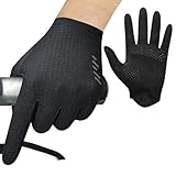 VXW Bike Gloves for Men Women Cycling - with Reflective Strips &Anti-Slip Shock-Absorbing Pad for Bicycle/Mountain Bike/Workout/MTB/Gym (Black, Medium)