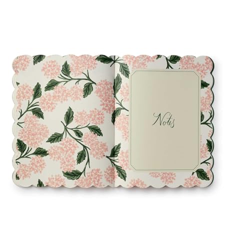 Cuaderno escolar 2026-2027 de hortensia rosa con agenda de citas y costuras para clases 5