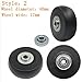 1 Pair Luggage Suitcase Replacement Rubber Wheels (Style 2, 40mmx17mm)