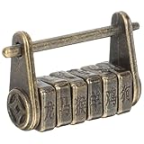 Serrure de style chinois : convient à une variété d'articles, tels que des boîtes en bois, des boîtes à bijoux, des armoires, des placards et d'autres meubles, un cadenas de valise