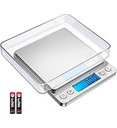 Criacr Digital Pocket Scales, 500g High-Precision Kitchen Scales, Stainless Steel Jewelry Scales ...