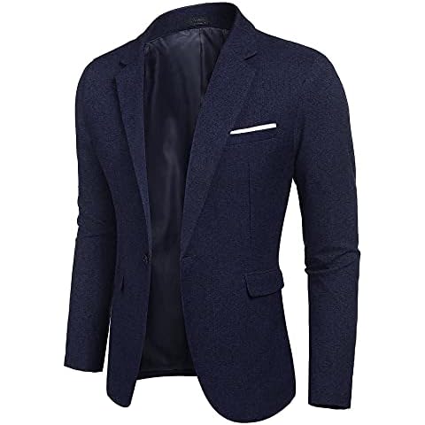 COOFANDY Veste de Costume Bleu Marine Cover
