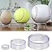 Shurhome 10Pcs Baseball Stands Round Display Stand Clear Rings Display Holders Sphere Stand for Baseball Tennis