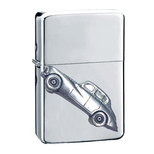 Briquet à essence Talbot Mk3 en étain argenté avec clapet coupe-vent