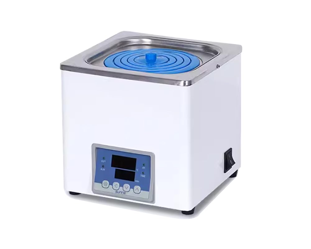 Digital Water Bath, 110V Laboratory Thermostatic Heating Water Bath, Anti-Dry Burning Electric Lab Water Bath, Timing Function & 304 Stainless Steel Liner